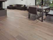 BAWART 3schicht Dielen, Eiche, gebürstet, angeräuchert, weiß geölt